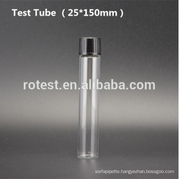 Flat Bottom Glass test tube (25*150mm) with bakelite screw cap